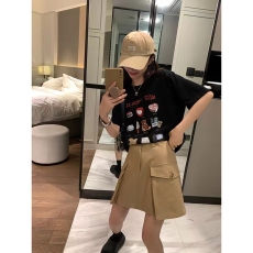 批发EKOOL◆斩男辣妹~工装半身裙女夏设计感高腰<b class='q'>显瘦</b>短裙小个子a字裙