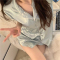 实拍实价ins高颜值冰丝睡衣套装薄款洋气短袖短裤家居服套装外穿轮播图3
