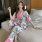 直播爆款2023夏季新款睡衣女冰雪丝短袖长裤冰丝家居服套装薄款轮播图1