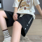 实拍2023夏季新款韩版65华夫格抖音质量阔腿裤五分裤运动短裤大码轮播图4