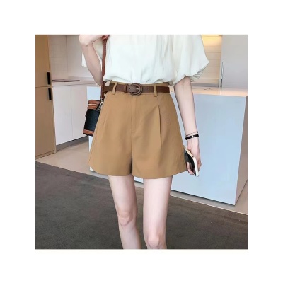 工装短裤女2023夏季新款韩版高腰显瘦休闲裤时尚a字阔腿五分裤潮