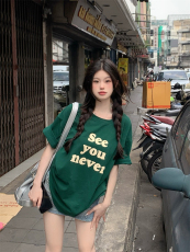 实拍实价 印花短袖T恤美式高街嘻哈男女同款TEE