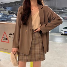 批发韩版纯色长袖宽松盐系小西装外套女秋<b class='q'>百搭</b>休闲西服上衣女潮