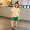 女童夏装2023新款中大童韩版Polo宽松短裤运动小女孩童装两件套轮播图3
