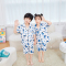 乔雅诗#儿童纯棉卡通史迪仔套装春夏季男童开衫短袖短裤睡衣轮播图2
