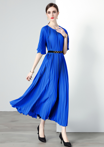 RM16441#三宅皱褶原版质量 5.5米超大裙摆 风琴百褶连衣裙