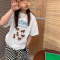 *纯棉后包领短袖儿童孩夏季中小孩男女童装T恤100%精梳棉轮播图3
