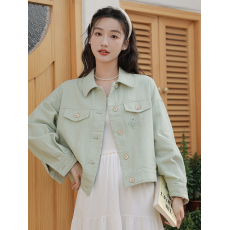 批发实拍2026春季新款<b class='q'>甜美</b>牛仔外套上衣短外套刺绣牛仔衣女