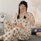 果子狸 2023 新款夏季睡衣女 泡泡棉家居服套装 M--XL轮播图5