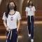 时尚休闲套装2023夏季新款显瘦韩版洋气运动宽松气质阔腿减龄裤子轮播图3