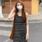 条纹针织连衣裙女2023年夏季新款中长款宽松休闲无袖背心打底裙子轮播图5