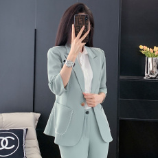 现货实拍职业西装套装女春夏休闲时尚百搭气质女士小西服外套正装