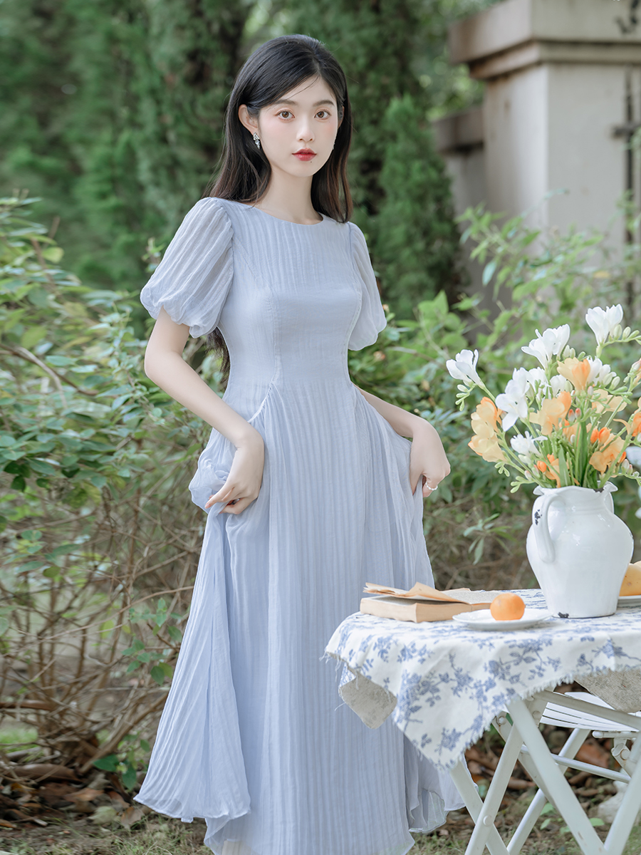 디자인 센스 대 치마 얼음 블루 요정 치마 드레스