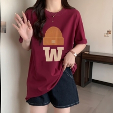 批发实拍 实价100%棉精梳纯棉 印花夏装短袖T恤女宽松韩版