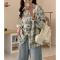 设计感小众复古格子衬衫外套女2023春秋季森系高级感长袖外搭衬衣轮播图3