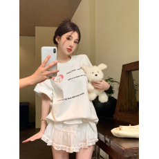 批发实拍实价 <b class='q'>动物</b>印花短袖<b class='q'>T</b><b class='q'>恤</b>+高腰蛋糕蓬蓬裙套装