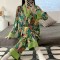 佩娜直播爆款春秋新款睡衣女冰雪丝长袖冰丝家居服套装薄款轮播图4