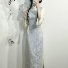 批发复古民国风长款<b class='q'>旗袍</b>2026年春<b class='q'>夏季</b>新款气质高端长袖斜襟日常可穿优