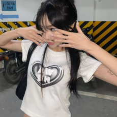 批发92棉/8氨纶40支210g纯棉 修身短款T恤女短袖