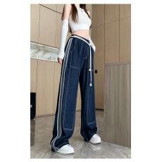 批发易梦玲同款大码美式复古街头嘻哈工装裤女高街直筒阔腿休闲<b class='q'>裤子</b>