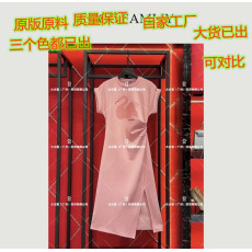 批发高品质定制款重工串珠天鹅设计收褶显瘦连衣裙