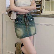 批发实拍胖mm设计感大码女装弹力短裙包裙裤裙大码半身裙女高腰显瘦