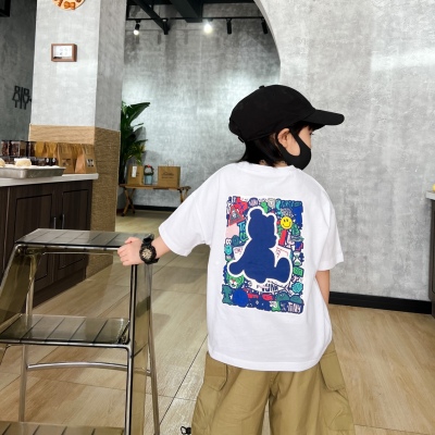 儿童卡通短袖T夏季童装新款韩版中大童洋气半袖宝宝帅气上衣t恤潮