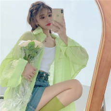 批发现货·超仙防晒衬衫女夏季新款轻薄<b class='q'>开衫</b>中长上衣宽松显瘦衬衫外套