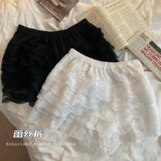 批发实拍实价甜美小心机蕾丝蛋糕裙打底裤安全裤可外穿防走光春夏新款