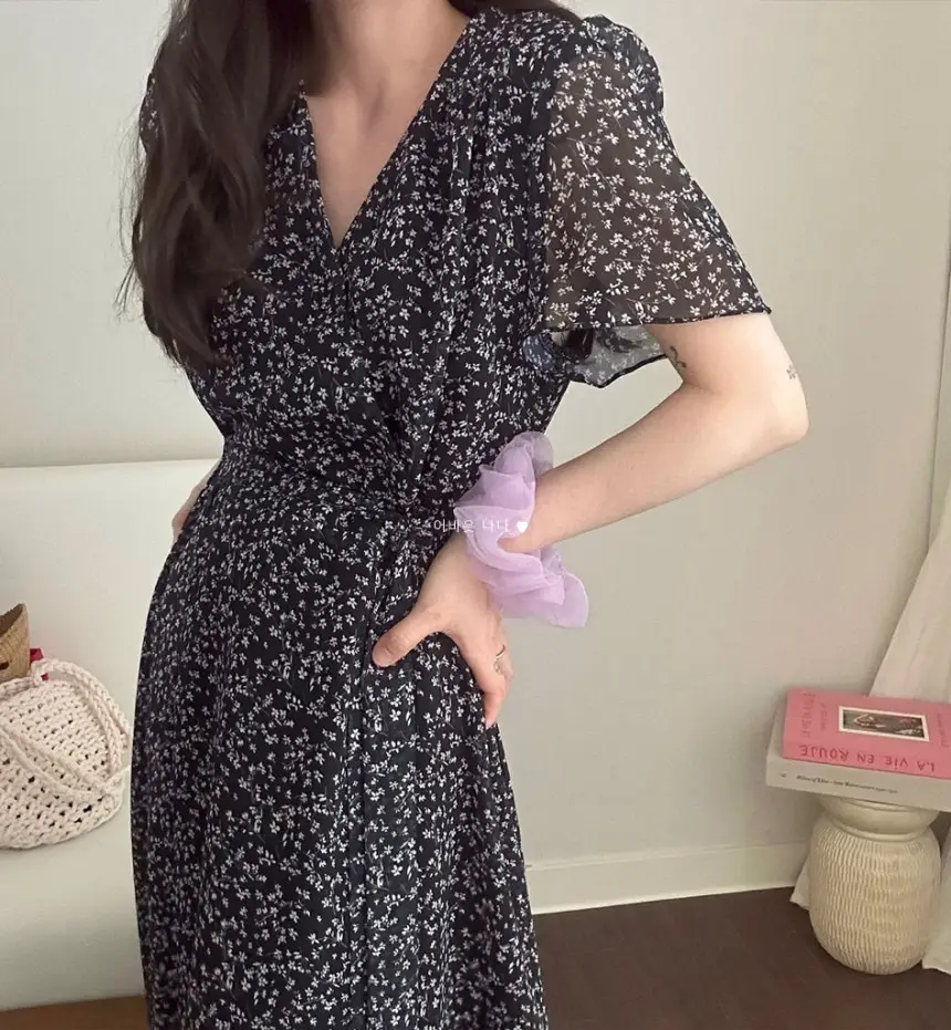 플라워 블라우스 원피스 상세 이미지 1