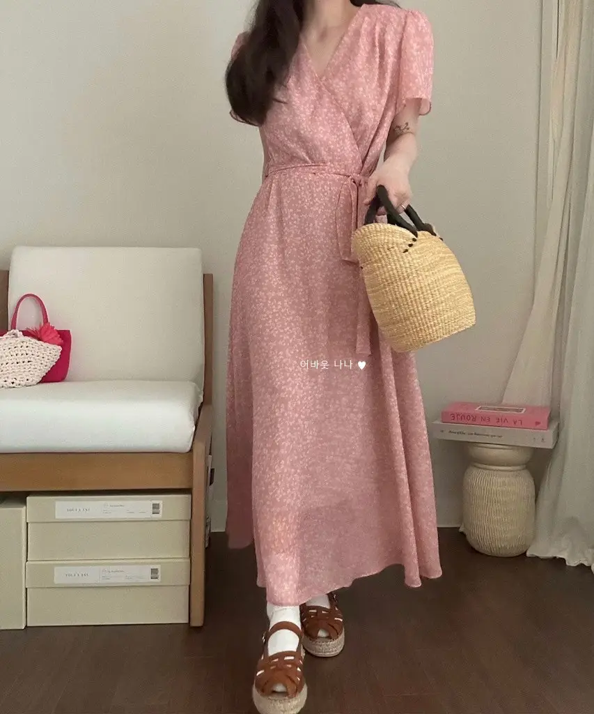 플라워 블라우스 원피스 상세 이미지 6