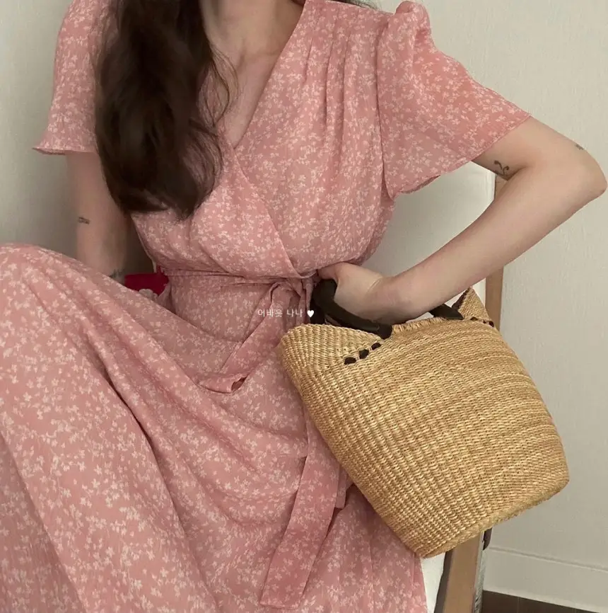 플라워 블라우스 원피스 상세 이미지 8