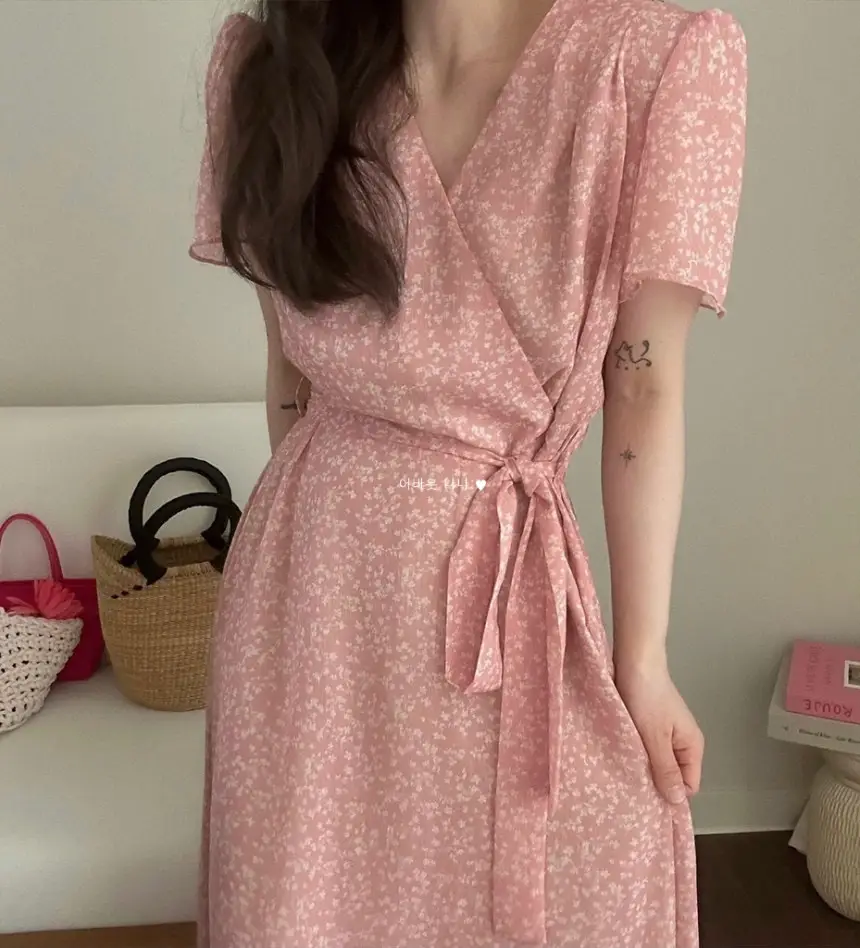 플라워 블라우스 원피스 상세 이미지 9