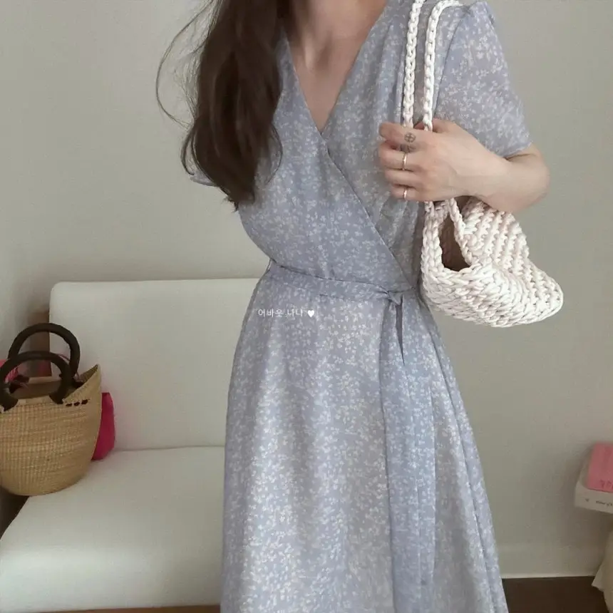 플라워 블라우스 원피스 상세 이미지 13