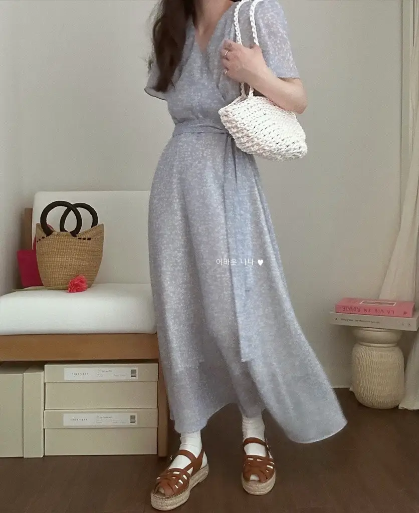 플라워 블라우스 원피스 상세 이미지 15