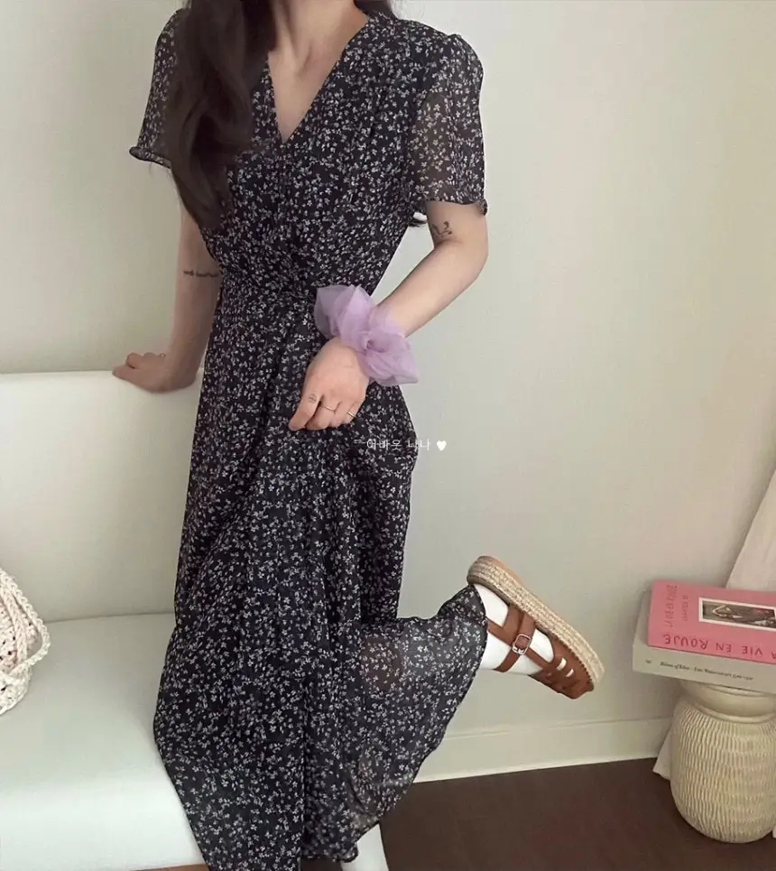 플라워 블라우스 원피스 상세 이미지 24