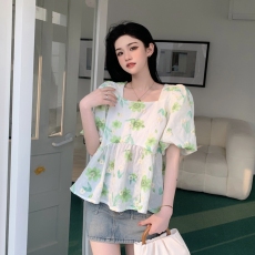 批发实拍夏胖MM刺绣上衣设计感套头百搭洋气镂空短袖衫M 4XL200斤