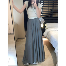 批发实拍实价  2026春季季新款大摆纯色A字半身裙休闲<b class='q'>百搭</b>长裙