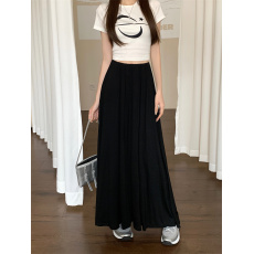 批发实拍实价  2026春季新款大摆纯色A字半身裙休闲<b class='q'>百搭</b>长裙