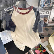 批发21支210g精梳纯棉 夏季大码宽松300斤<b class='q'>男</b>女插肩袖短袖T恤简约<b class='q'>体恤</b>