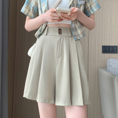 批发实拍西装收腹短裤女夏季2026年新款高腰a字休闲打底外穿阔腿热裤
