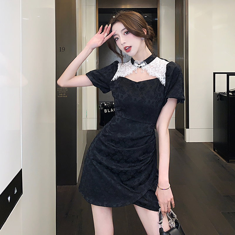 FA35240# 提花蕾丝拼接...