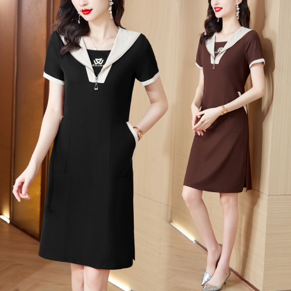 RM7702#韩版a字裙2023新款夏装气质时尚高级感显瘦遮肉流行连衣裙
