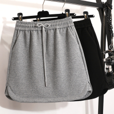 批发实价-官图夏季新款宽松休闲显瘦A字百搭抽绳短裙女