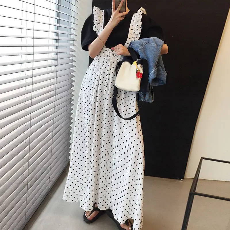 한국스타일 블라우스 패턴 원피스 상세 이미지 10