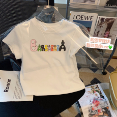 批发92棉/8氨纶40支210g纯棉 修身短款T恤女短袖