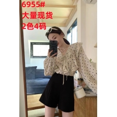 批发小宜定制野格甜茶法式荷叶边<b class='q'>衬衫</b>女设计感小众泡泡袖上衣春秋