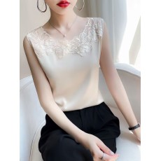 批发年新款真丝吊带无袖背心女夏季新款外穿内搭上衣配<b class='q'>小西装</b>打底衫