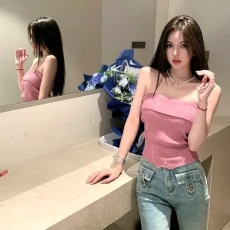 批发氧气抹胸三色肌理感修身性感显瘦坑条内搭抹胸<b class='q'>上衣</b>