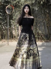 新中式女装改良日常汉服高级感小个子国风汉元素上衣马面裙套装女